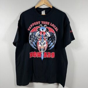 Hells Angels Support Your Local Nomads T-Shirt Black Size 2XL